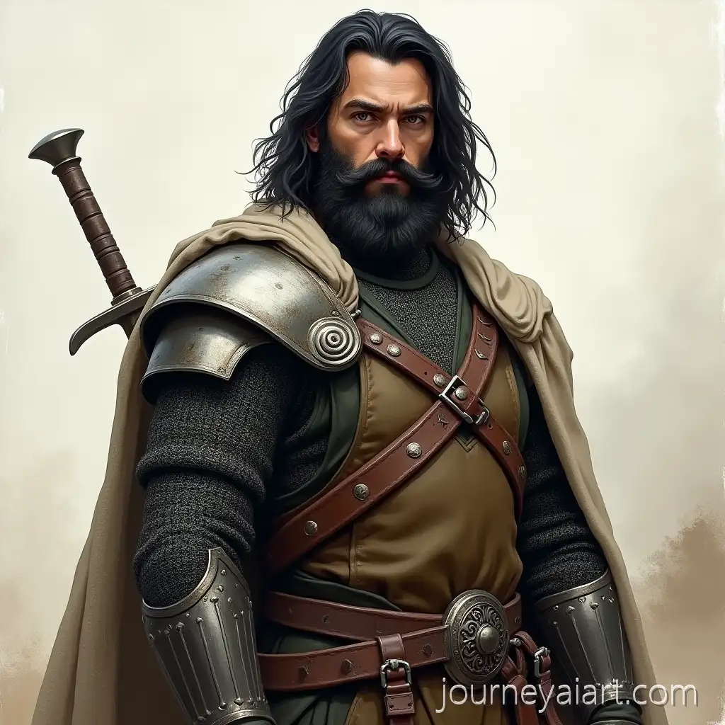 Strong-WarriorStrong-composite-character-portrait-in-Chain-Mail-Armor-with-Saber-and-Beard