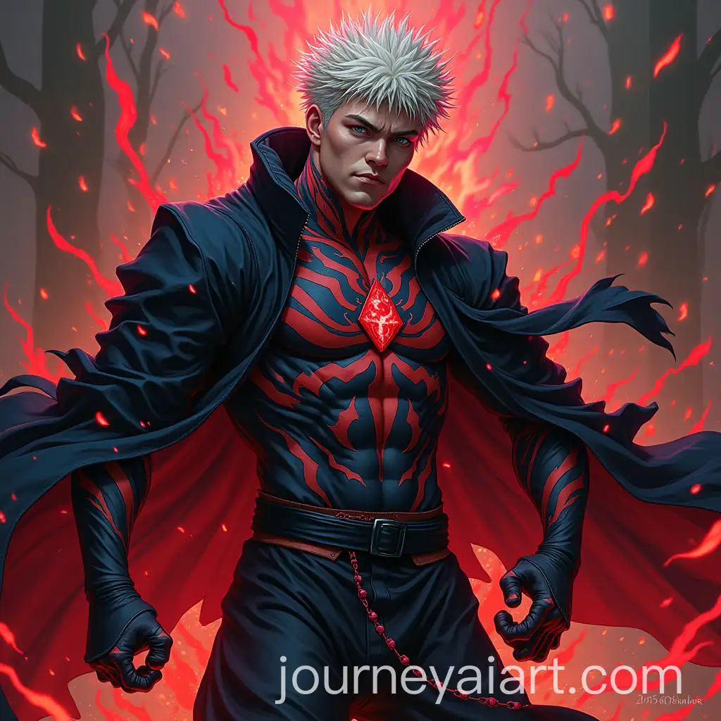 Gojo-from-Jujutsu-Kaisen-Facing-Off-Against-Marvels-Venom-in-Intense-Battle