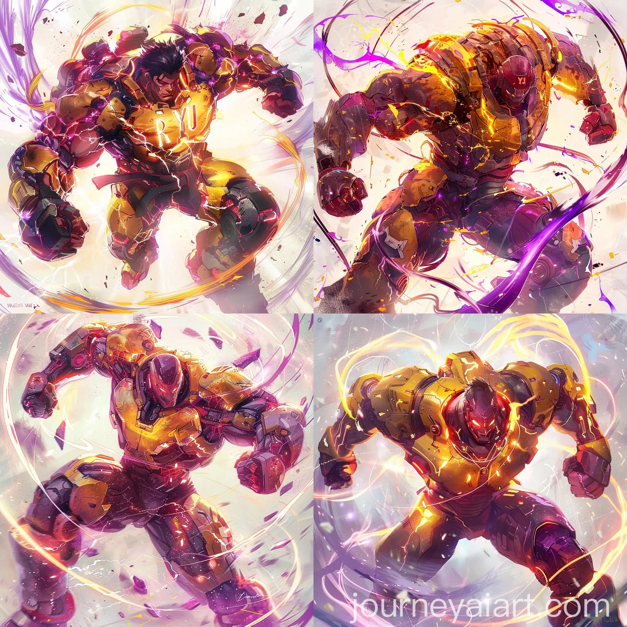 Powerful-Muscular-Street-Fighter-RYU-Character-in-Robotic-Suit