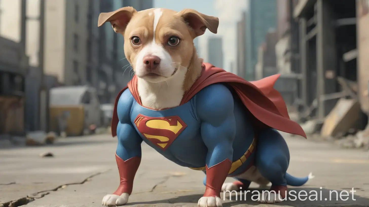 Superman Dog Costume for Pet Cosplay Fun