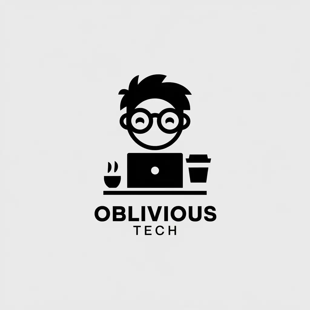 LOGO Design for Oblivious Tech Minimalistic Developer Symbol for Technology Industry