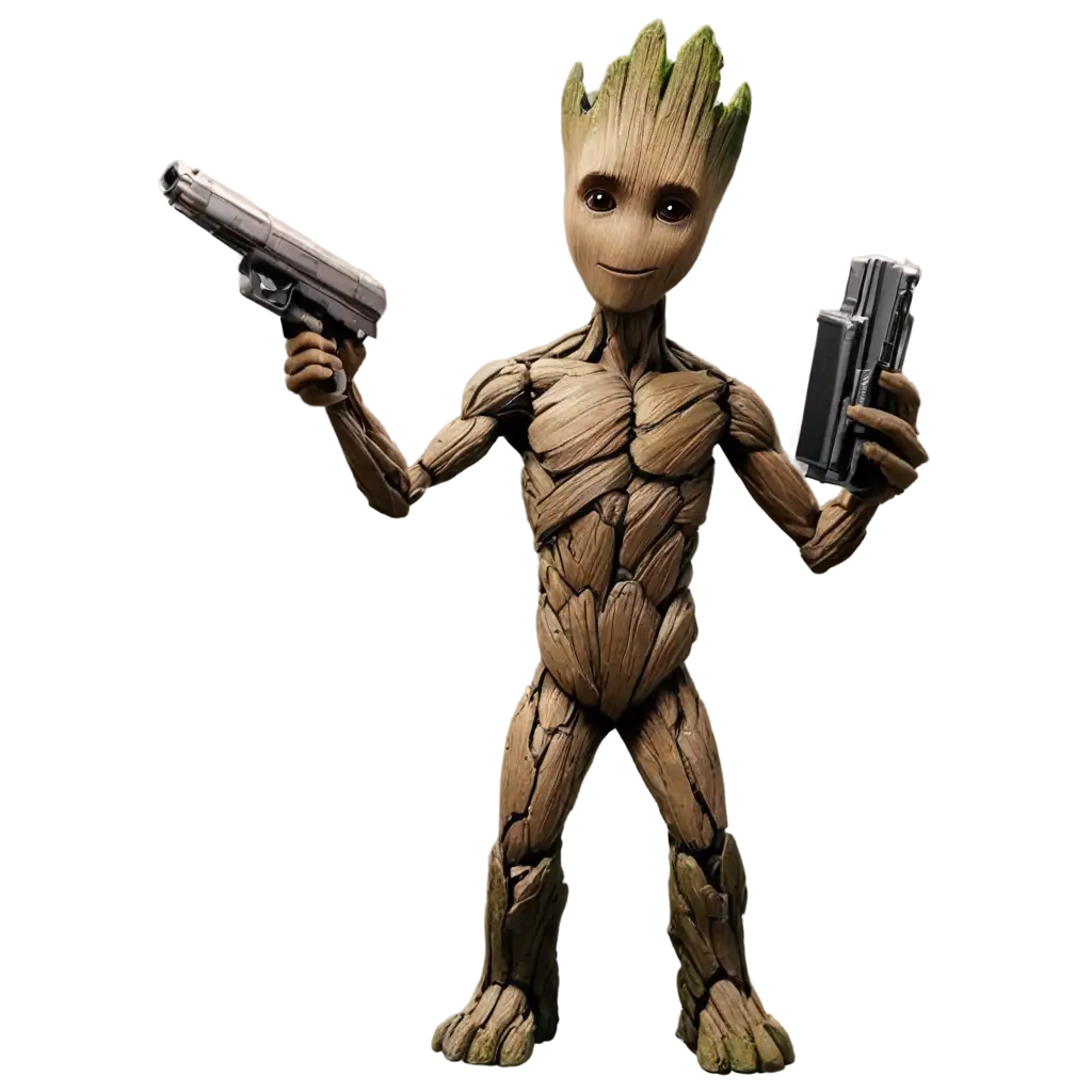 Groot-with-Gun-PNG-Image-Create-Your-MarvelInspired-Artwork