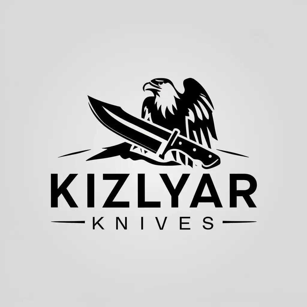 LOGO Design for Kizlyar Knives Dagestani Knife with Eagle Symbol for Retail Industry