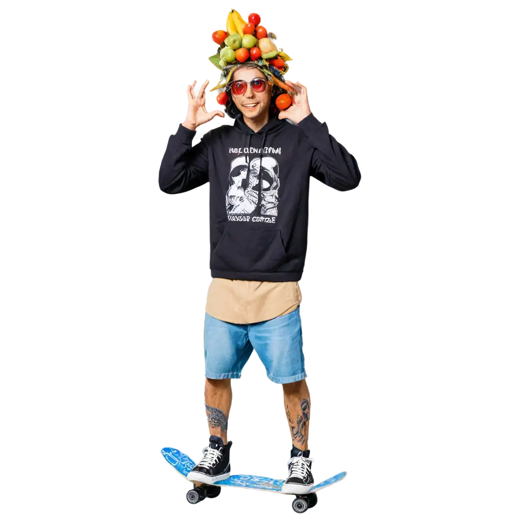 Create-a-PNG-Image-of-a-Man-with-a-Fruit-Bowl-Hat-in-Skateboard-Fashion-Riding-a-BMX-Bike