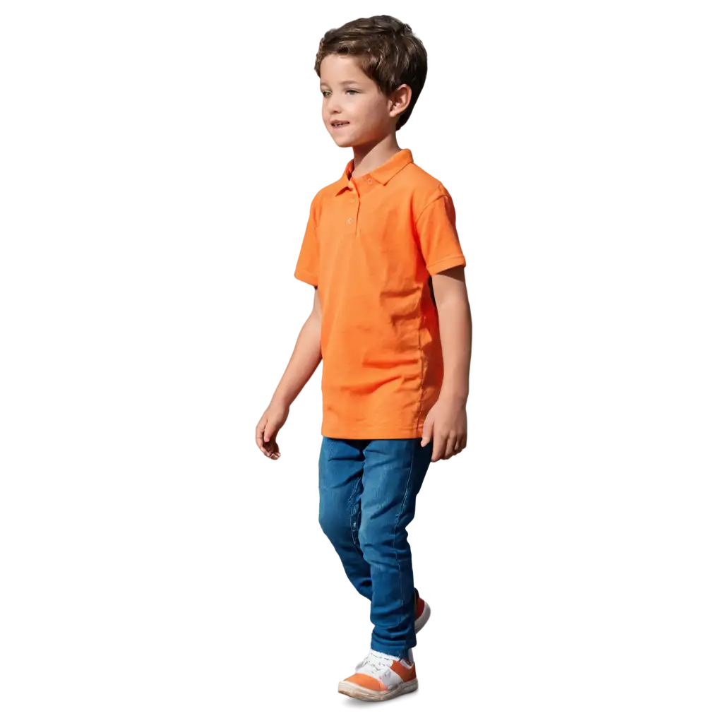 Walking-Boy-in-Orange-Dress-PNG-Capturing-Vibrant-Childhood-Moments