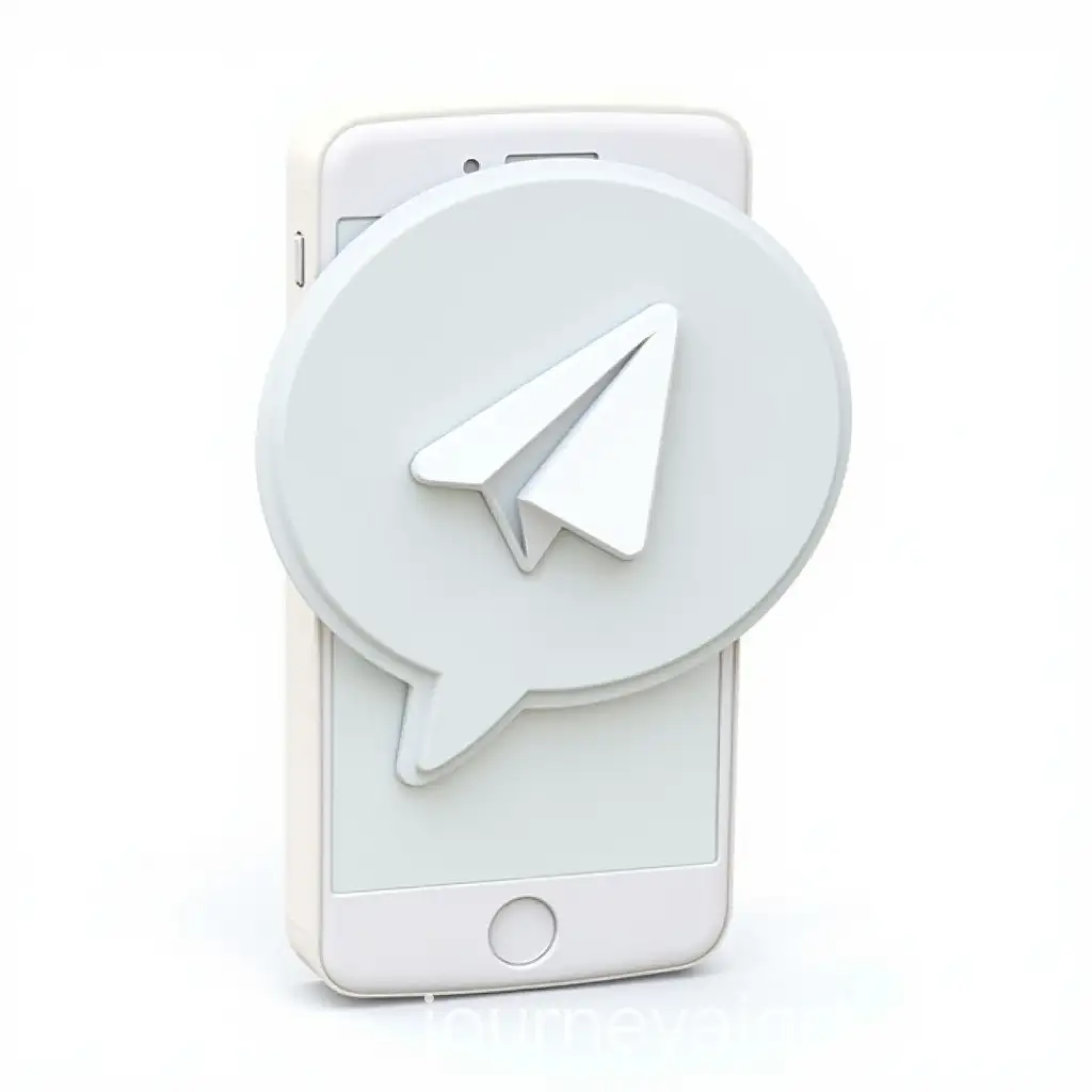 3D-Cartoon-Mobile-Phone-Inside-Telegram-Icon-on-White-Background