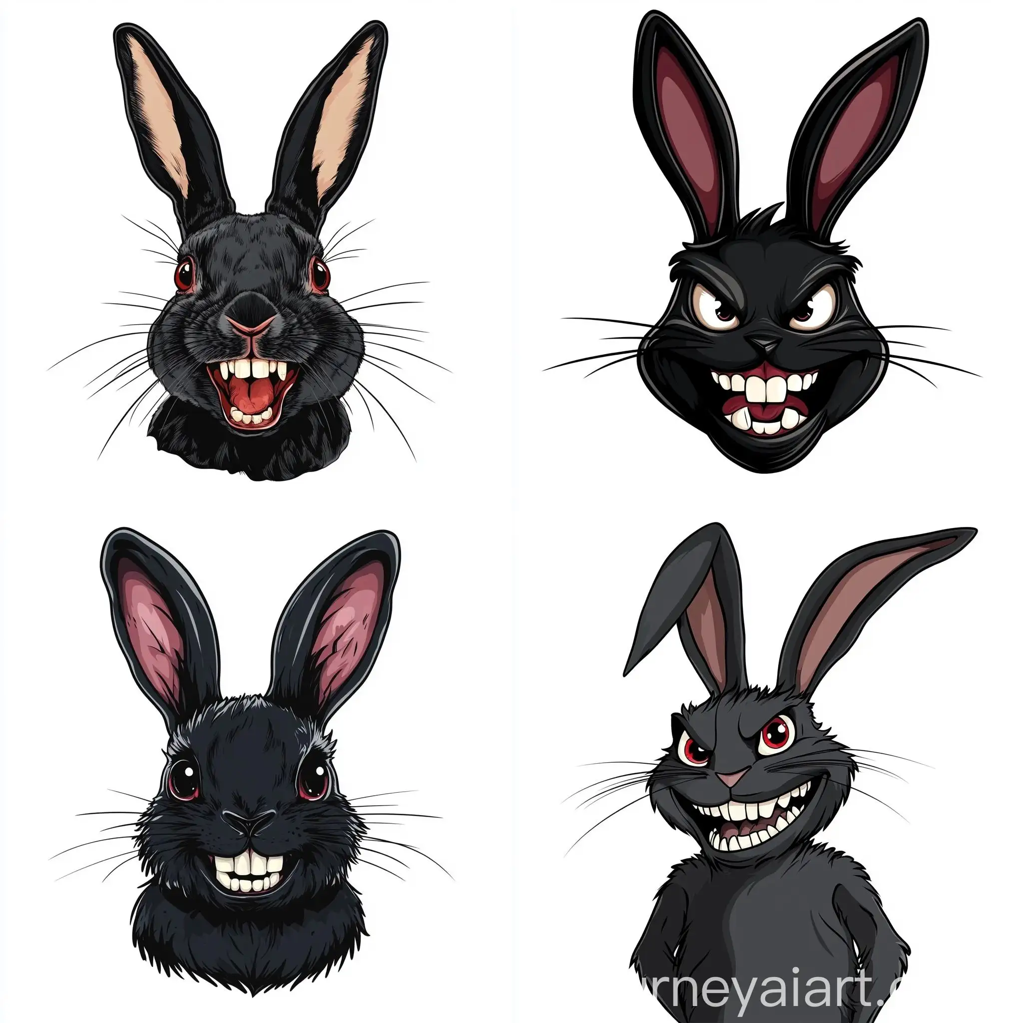 Smile-Rabbit-King-TShirt-Design-in-Cartoon-Style