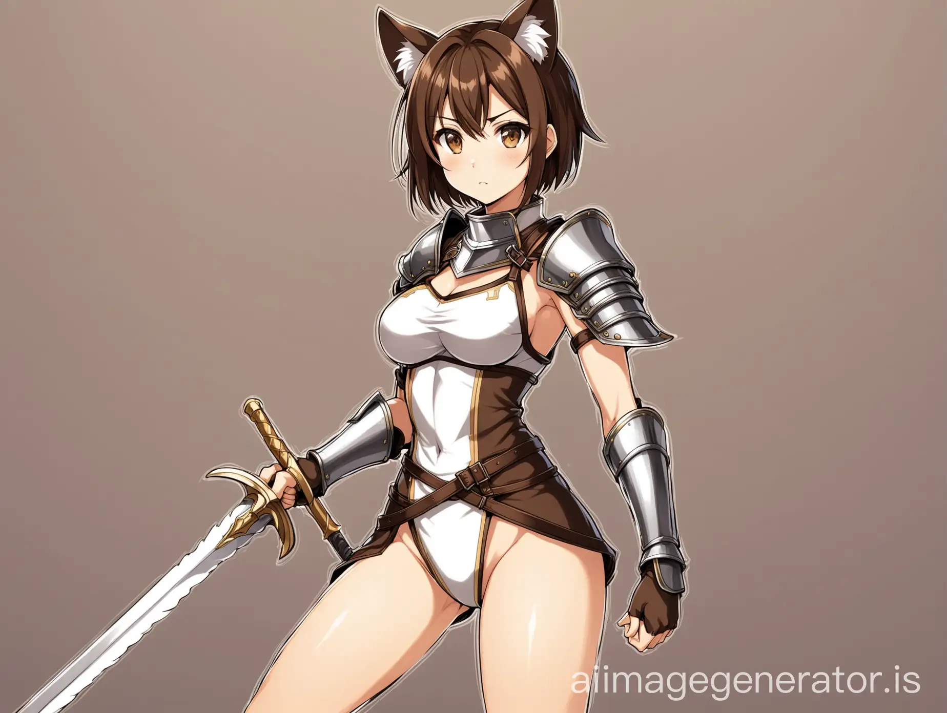 Anime-Girl-Warrior-with-Brown-Eyes-and-Short-Hair-in-Protective-Attire