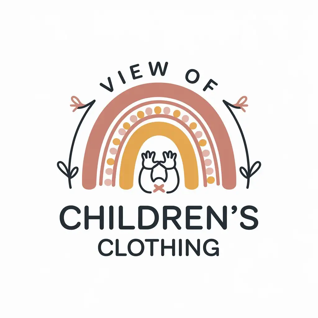 LOGO-Design-for-Childrens-Clothing-Rainbow-Baby-Hands-and-Clear-Background