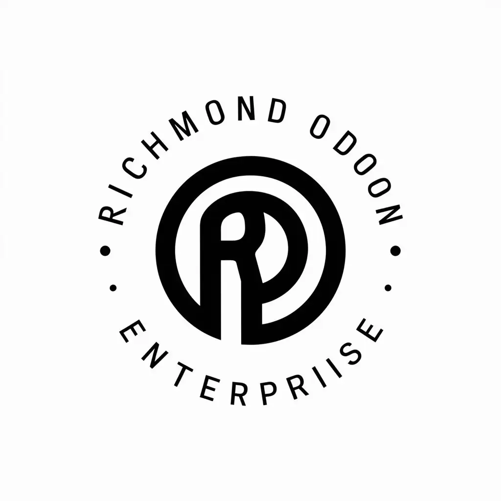 LOGO Design for Richmond Odoom Enterprise Personalized Minimalistic Logo for Nonprofit