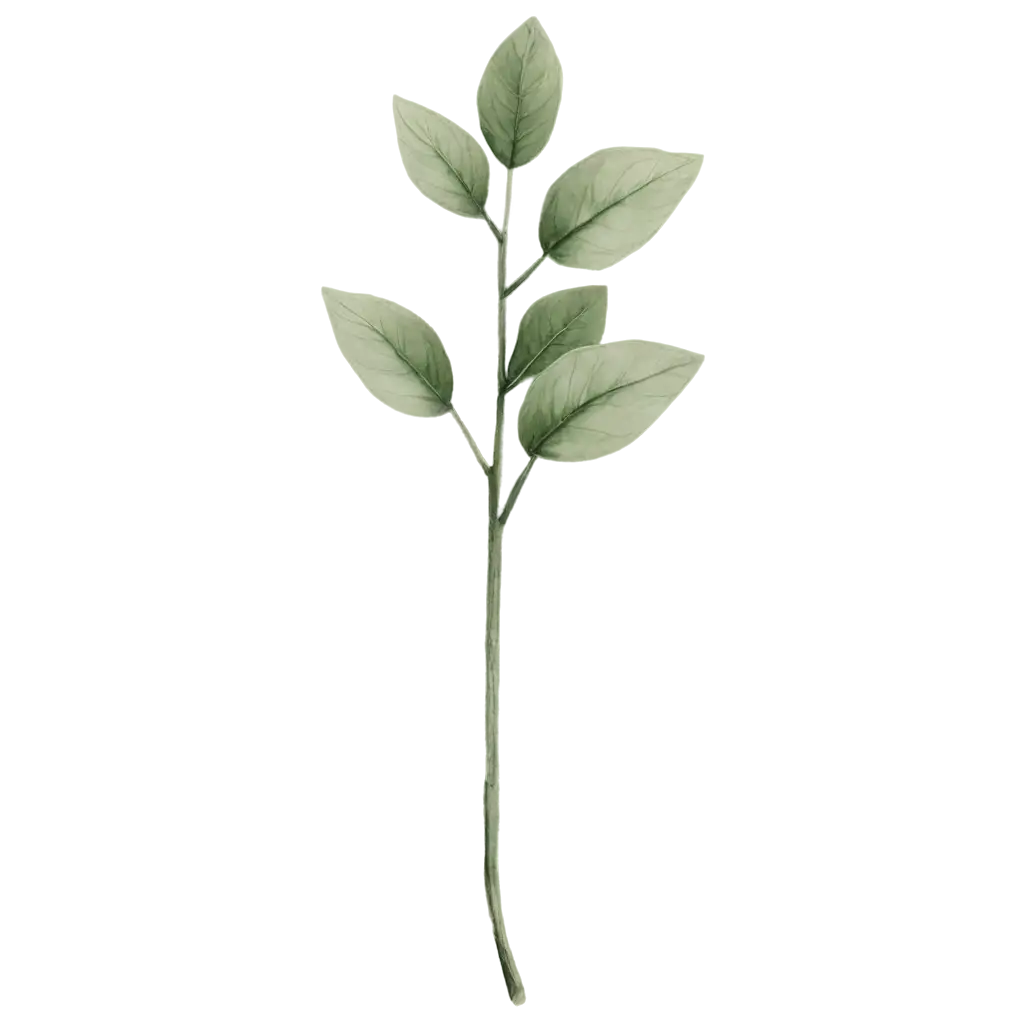 PNG-Image-Usage-ScenariosElegant-Dark-Green-Plant-Branch-PNG-High-Resolution-Botanical-Illustration-with-Detailed-Leaves