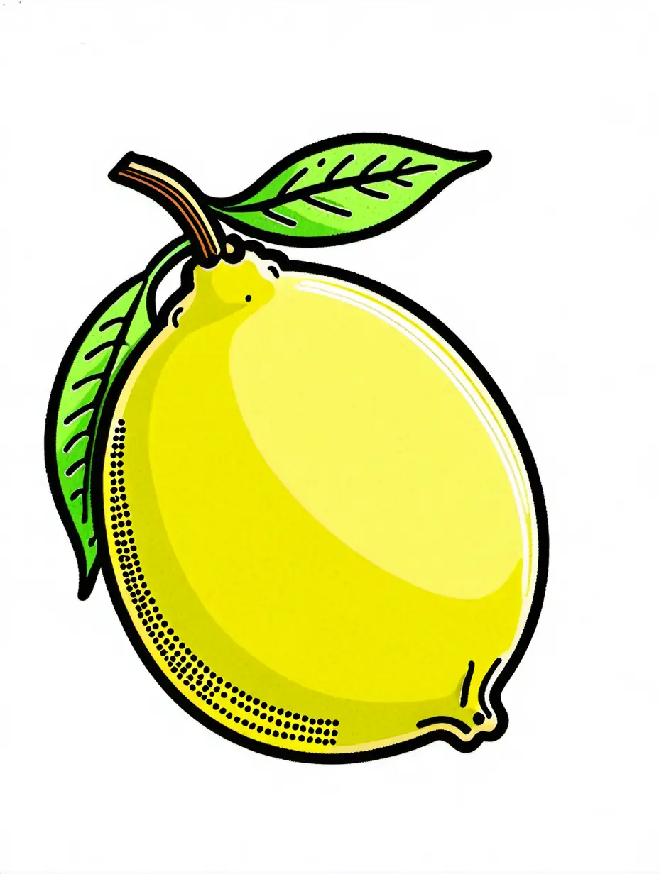 Coloring-Page-of-Lemon-with-Color-Filling-Black-and-White-Line-Art