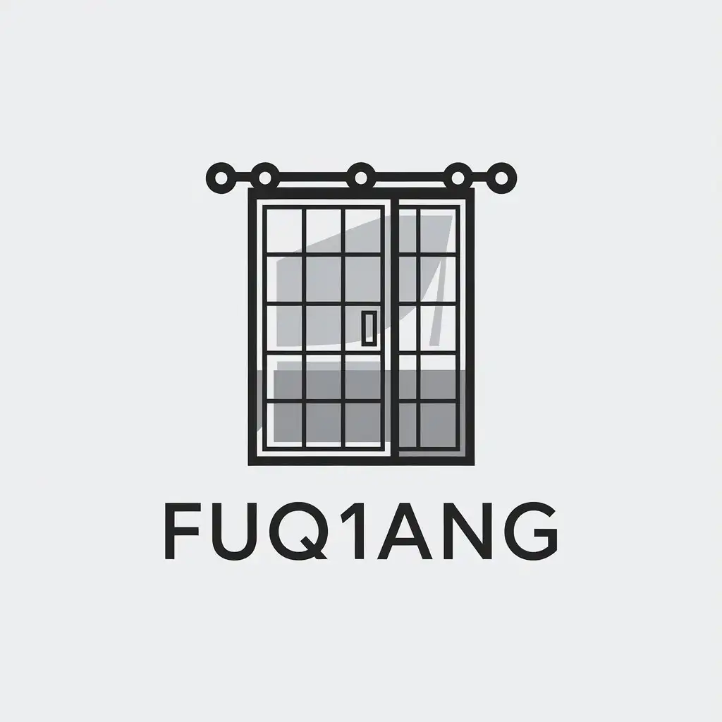 LOGO-Design-for-Fuq1ang-Minimalist-Interior-Glass-Sliding-Door-with-Clear-Background