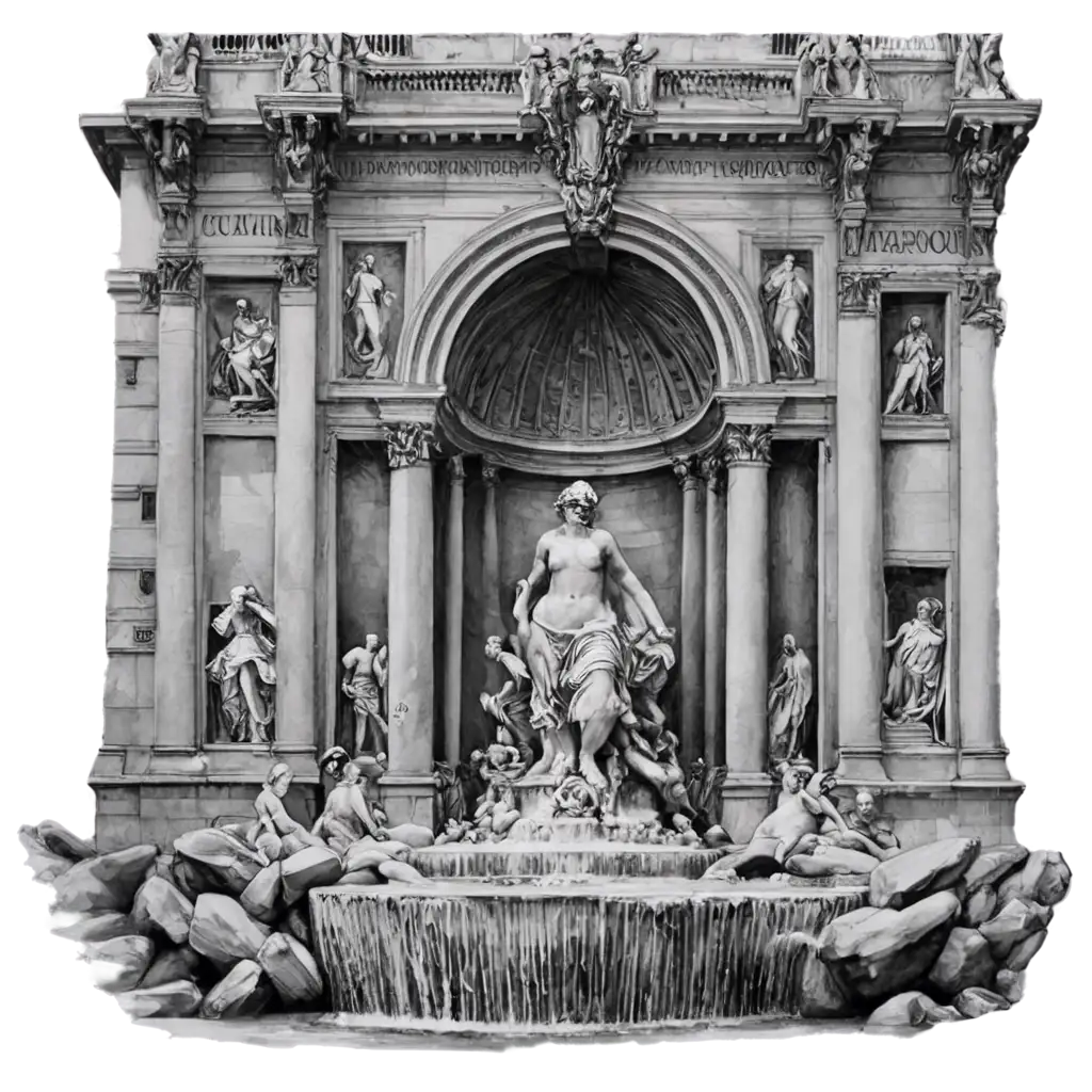 HighQuality-Trevi-Fountain-Sketch-PNG-for-Creative-Projects