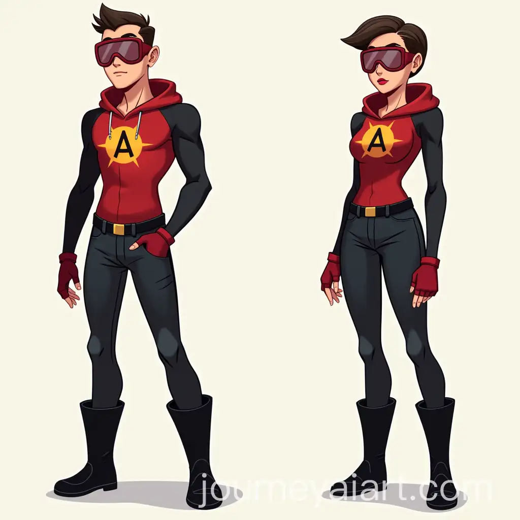Modern-Superhero-Characters-with-Dynamic-Symbols-and-Bold-Fashion-Choices