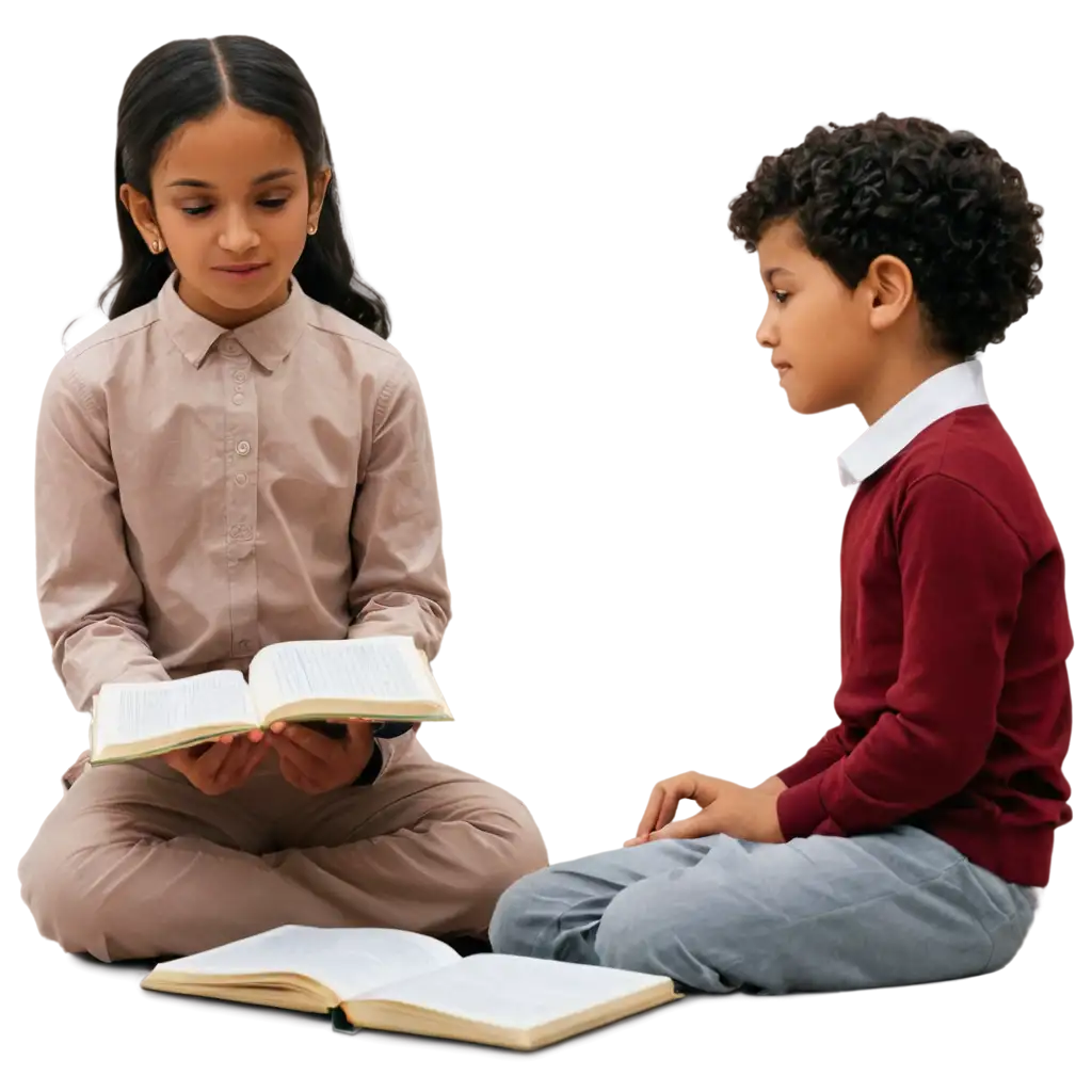 Children-Reciting-Quranic-Verses-in-a-Peaceful-Study-Room-PNG-Image