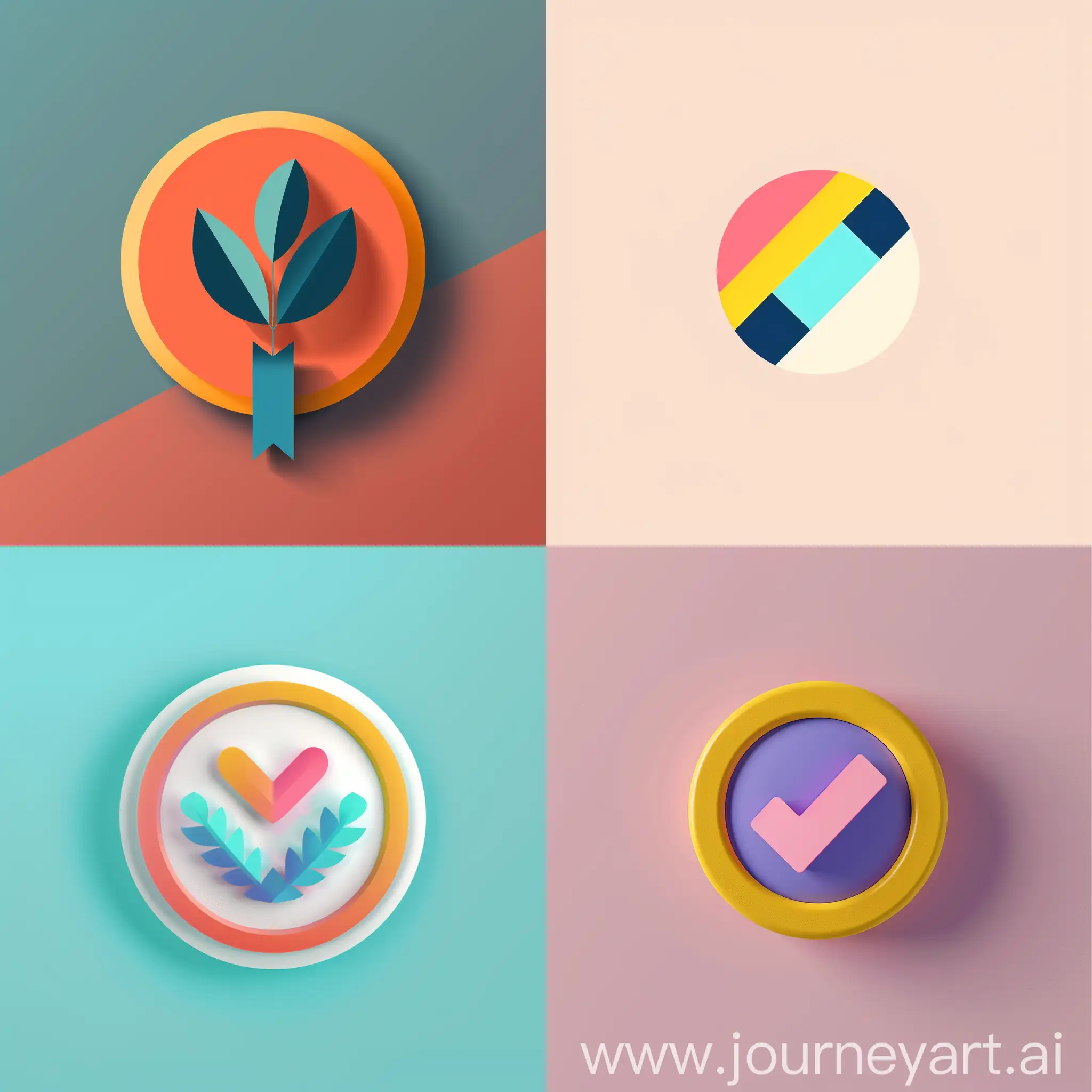 Minimalist-Instagram-Verified-Badge-Illustration-on-Plain-Color-Background