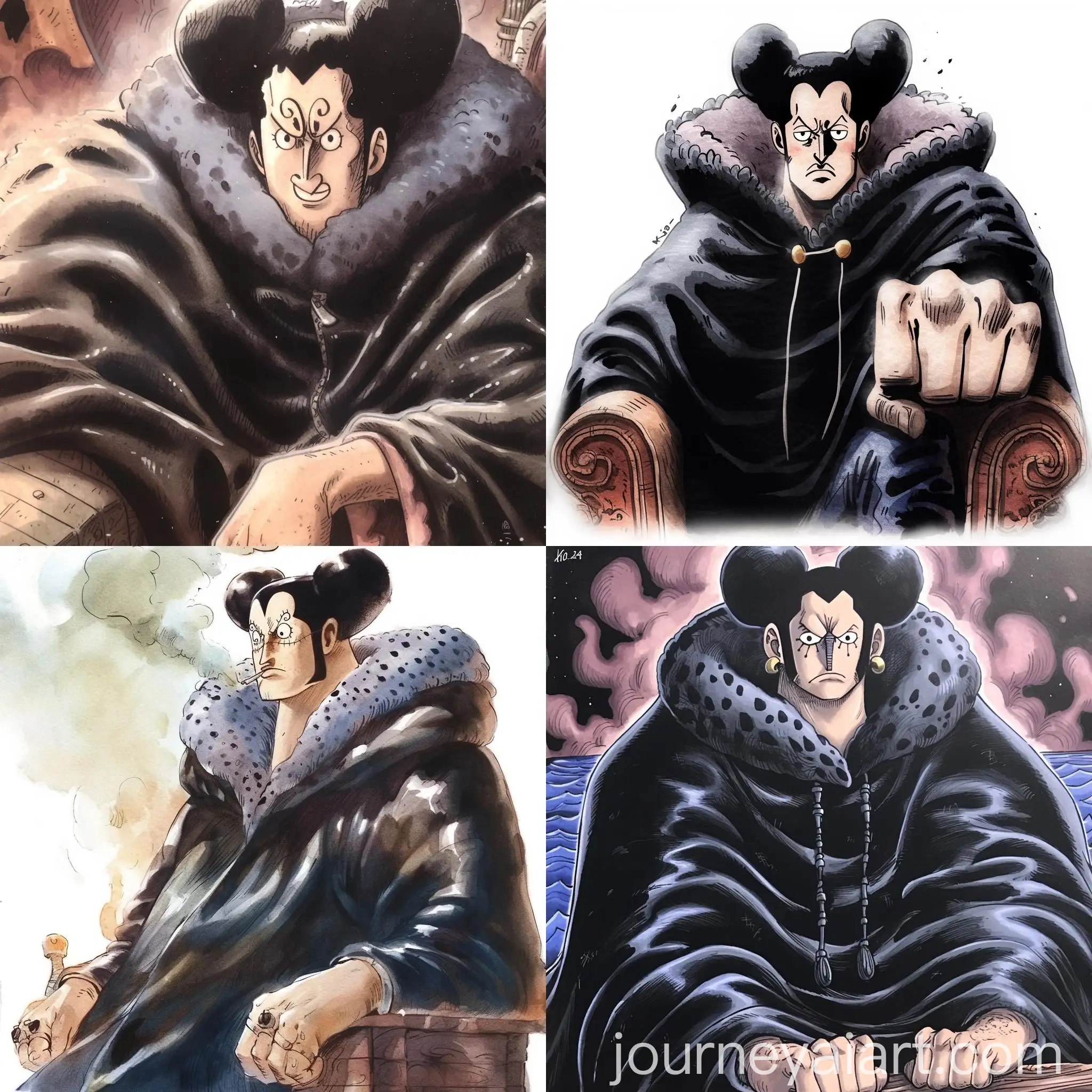 Watercolor-Manga-Pirate-Character-from-One-Piece-Series