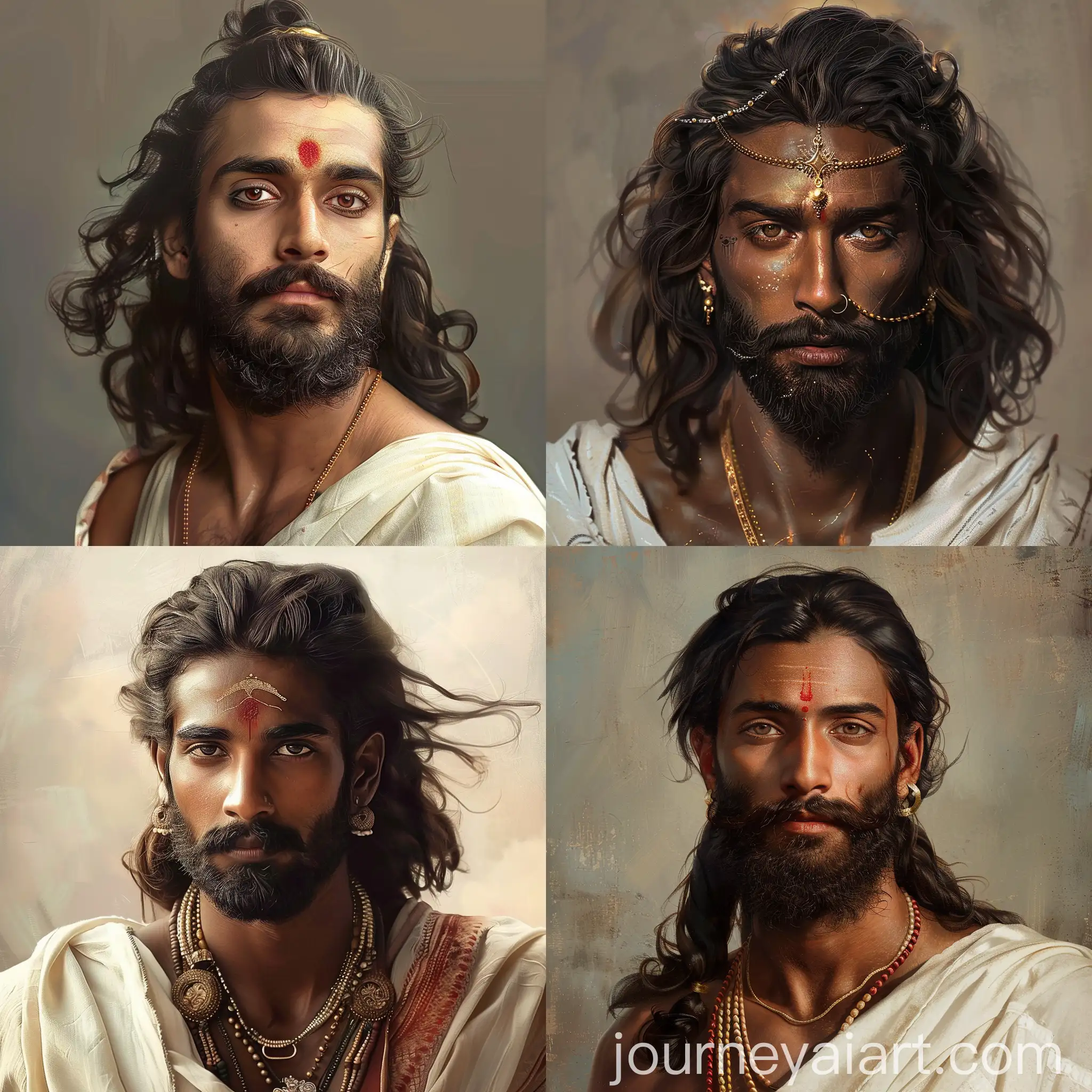 South-Indian-Jesus-Portrait-with-Traditional-Attire