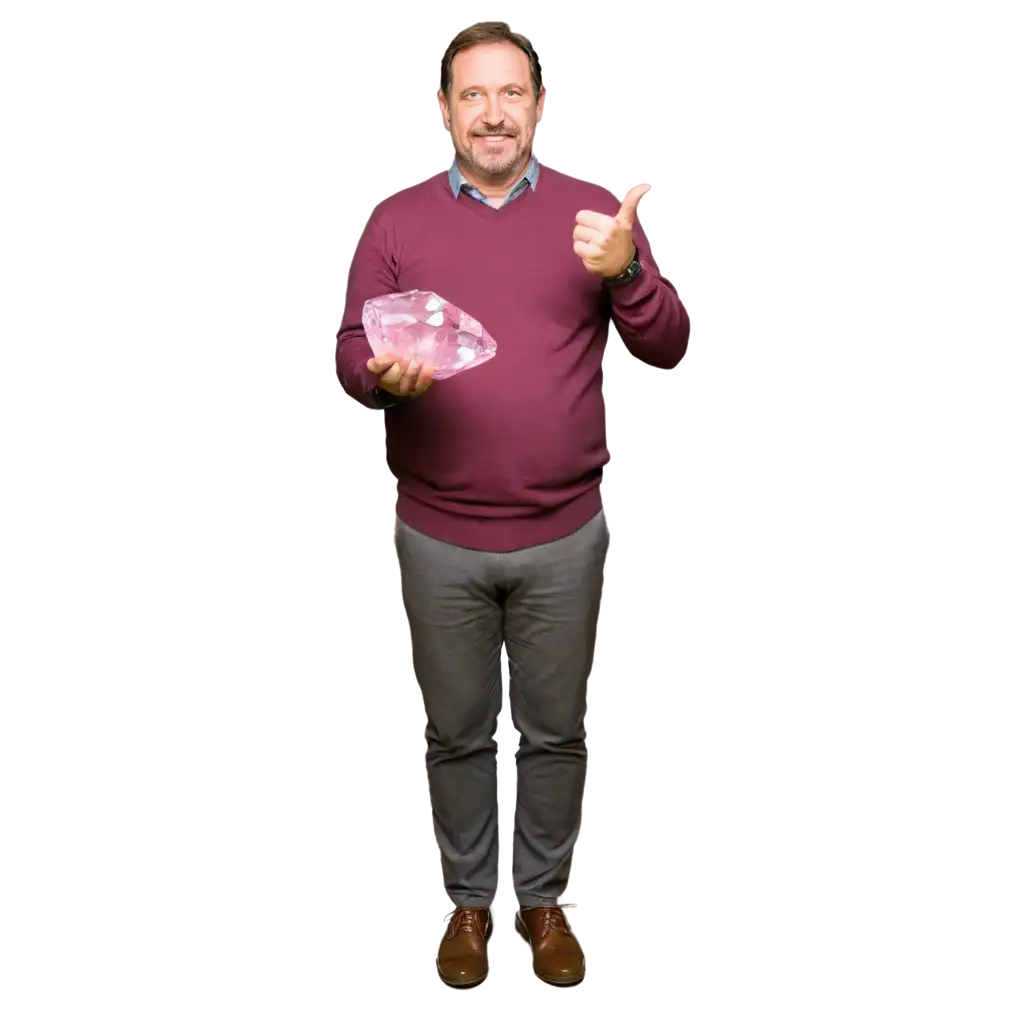 HighQuality-PNG-Image-of-a-50YearOld-Obese-Man-Holding-a-Beautiful-Pink-Crystal