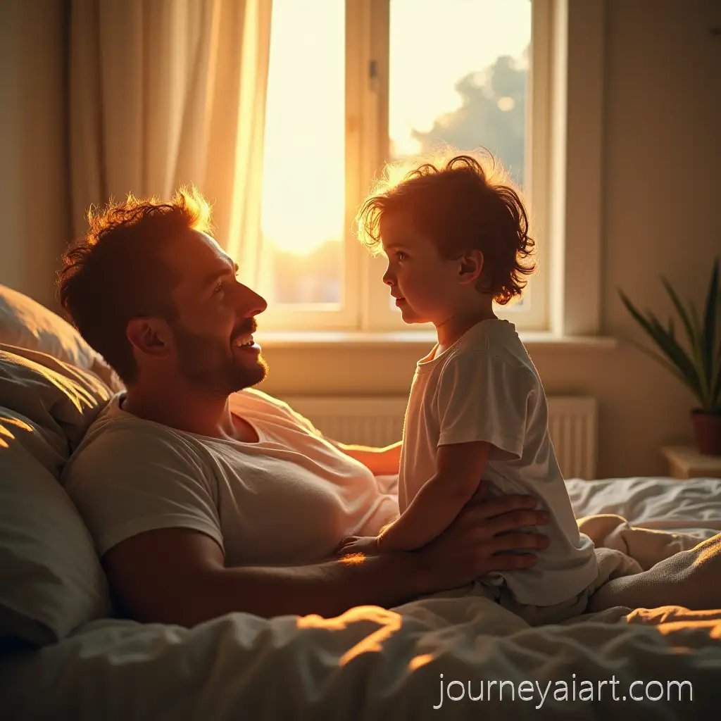 Father-and-People-Relaxing-Together-in-Peaceful-Setting