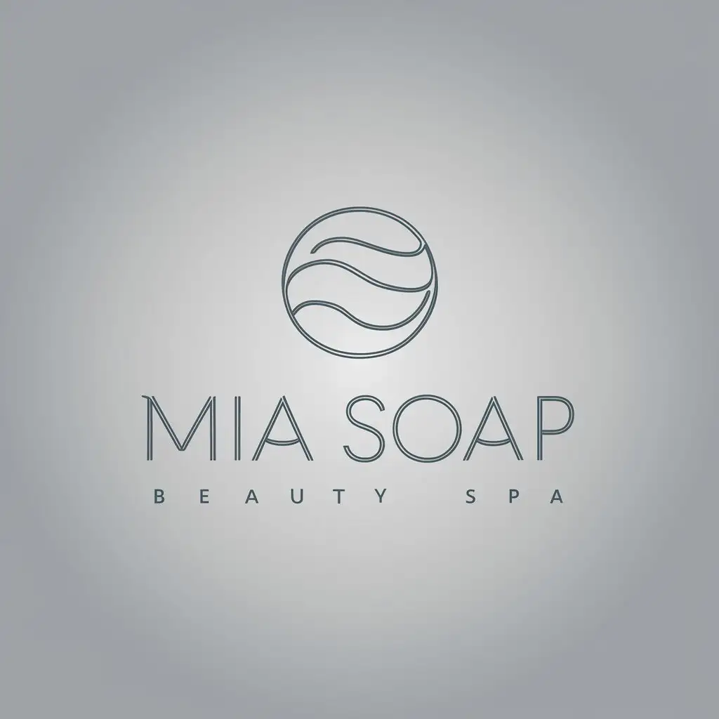 a logo design,with the text "MIA Soap", main symbol:Soap bubble,Minimalistic,be used in Beauty Spa industry,clear background