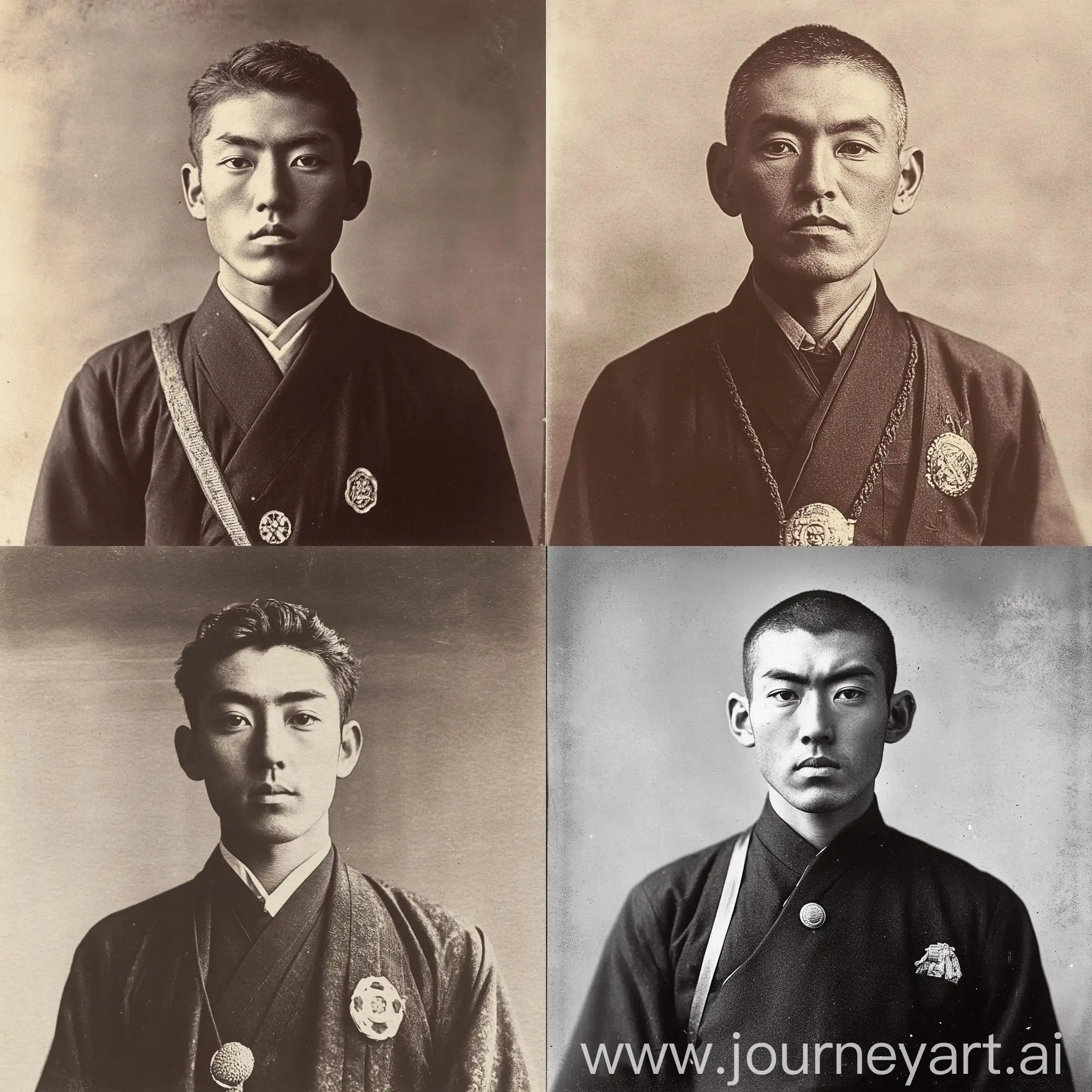 Monochrome-Portrait-of-a-20YearOld-Japanese-Man-from-1900