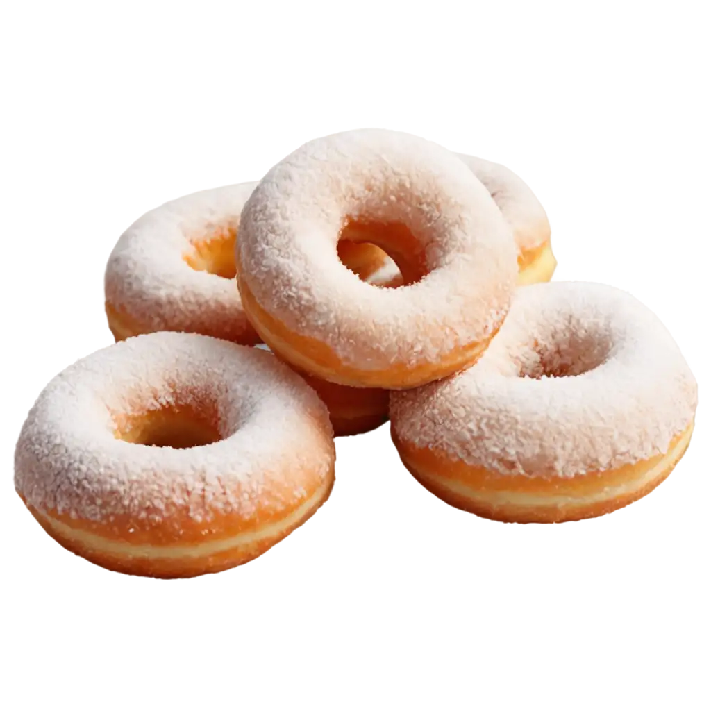 Stunning-Donuts-in-Sugar-Powder-PNG-Image