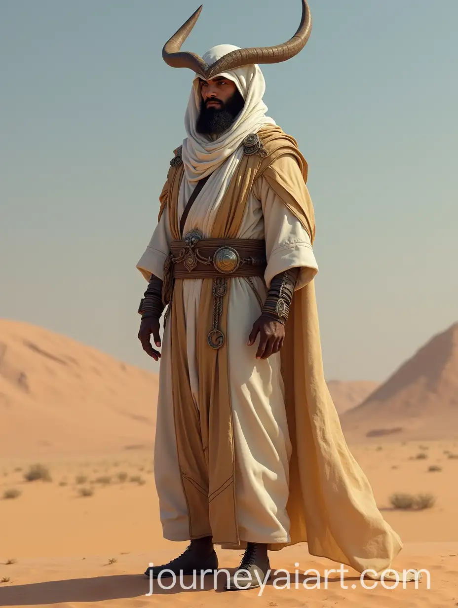 Emirati-Sheikh-with-HumanOryx-Hybrid-Body