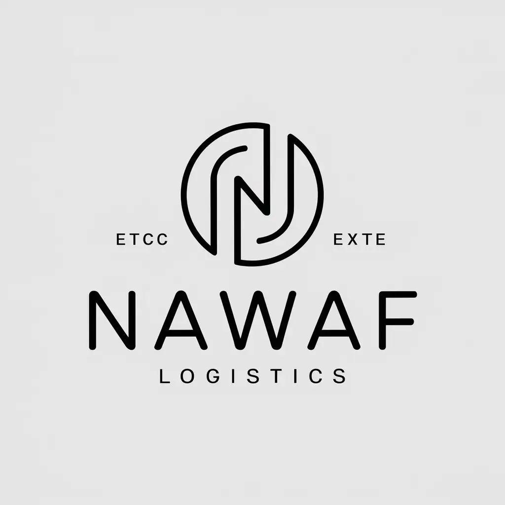 a vector logo design,with the text "Nawaf", main symbol:etc,Moderate,be used in Logistics industry,clear background