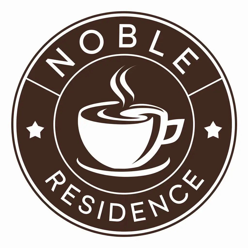 LOGO Design for Noble Residence CoffeeThemed Vector with Modern Style for Restaurant Industry