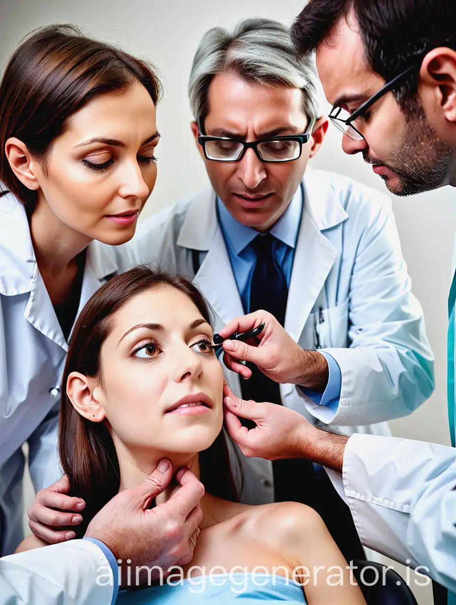 Dermatologist-and-Ear-Doctor-Examining-Patient-in-Medical-Office