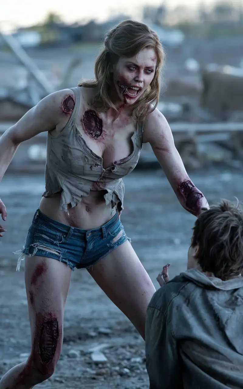 Zombie-Charlize-Theron-Attacks-Teenager-in-Cinematic-Horror-Scene