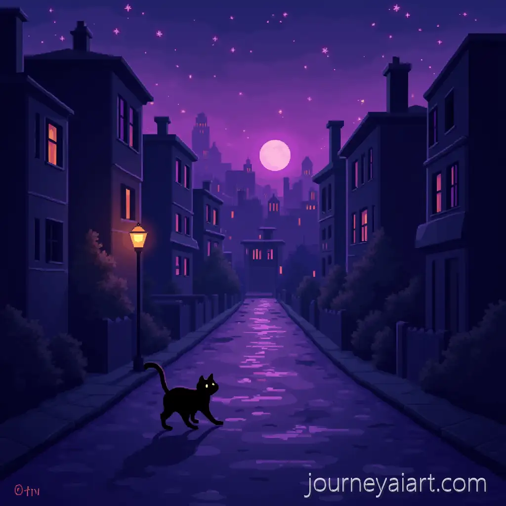 Cute-Purple-Pixel-Art-Cat-in-Night-City-with-Neon-Lights
