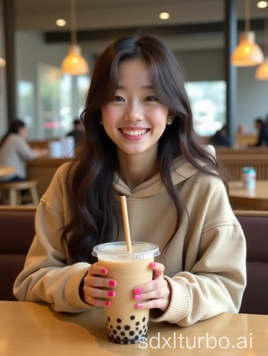 Smiling-Korean-Girl-with-Boba-Tea-in-a-Modern-Cafe