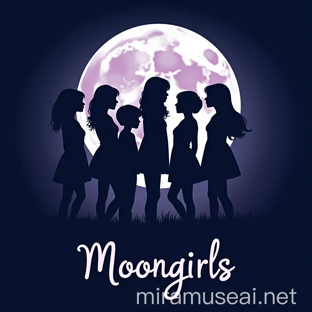 Moongirls in Dark Blue and Purple Moonlight