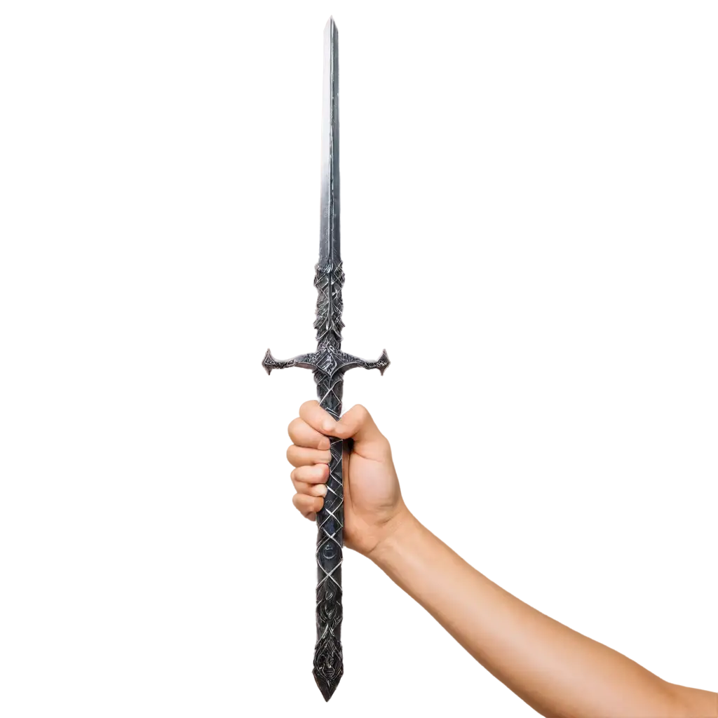 Dynamic-Hand-Holding-Sword-Releasing-Energy-PNG-Image