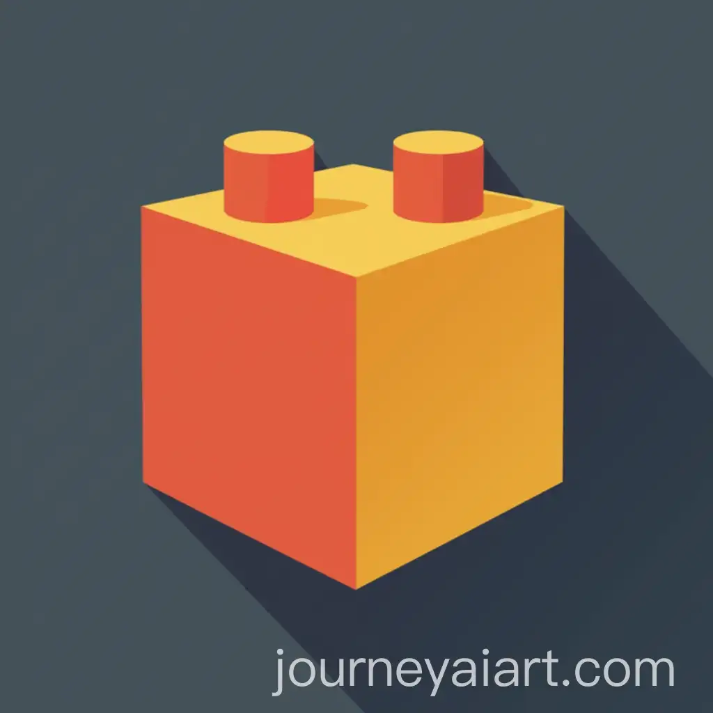 Flat-Vector-Icon-of-Lego-Brick-Modern-Clean-Sharp-Simple-Illustrator-Logo-Design