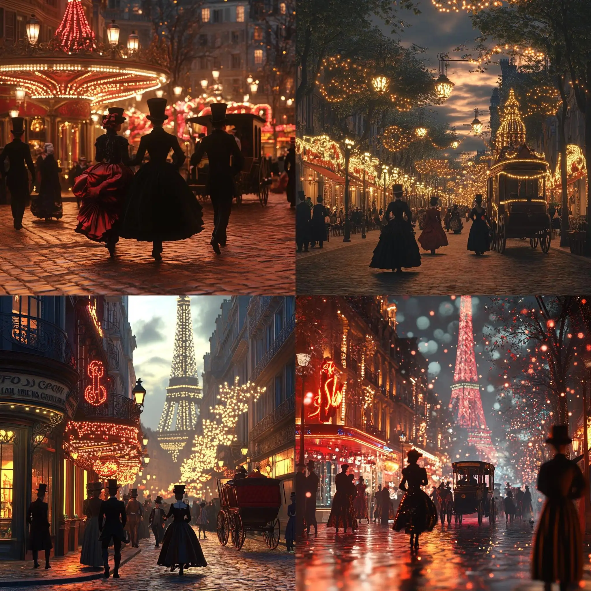 Evening-Stroll-at-Belle-Epoque-Paris-MoulinRouge-Atmosphere-with-Walking-Ladies-and-Gentlemen-in-Top-Hats