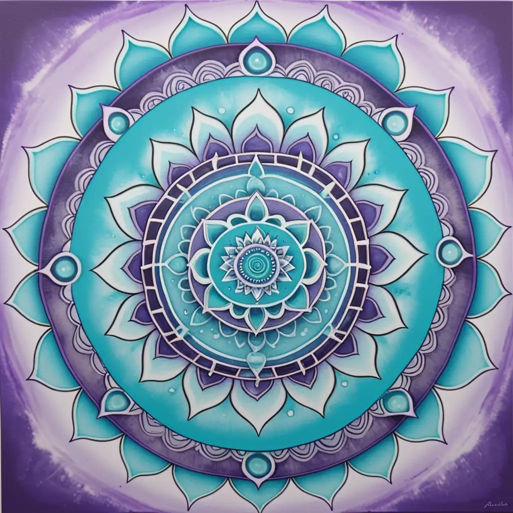 crown Chakra aqua mandala