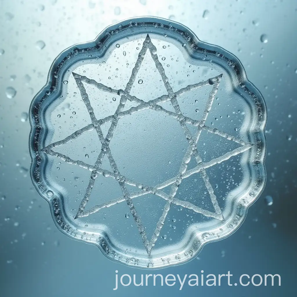 Elegant-Geometric-Frosted-Glass-Panel-with-Water-Drops