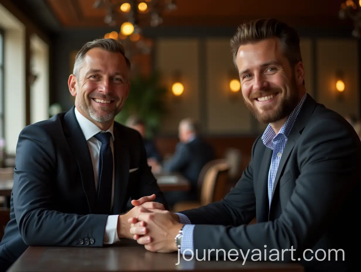 Business-Meeting-Between-Two-Men-in-Elegant-Restaurant-Setting
