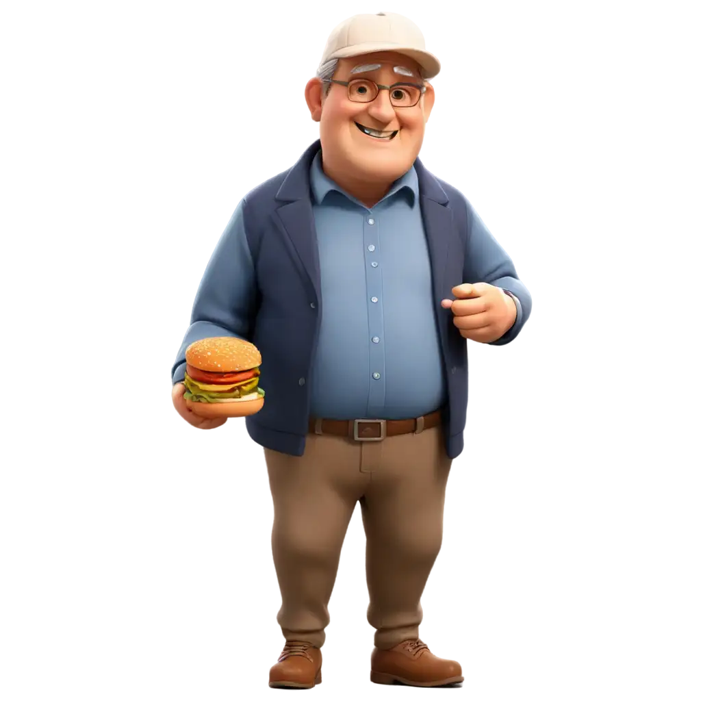 Chubby-Old-Man-with-Hamburger-PNG-Fun-and-Whimsical-Animated-Character