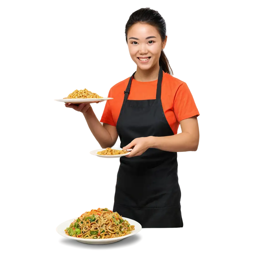 PNG-Image-Kitchen-Chef-Serving-a-Plate-of-Yakisoba