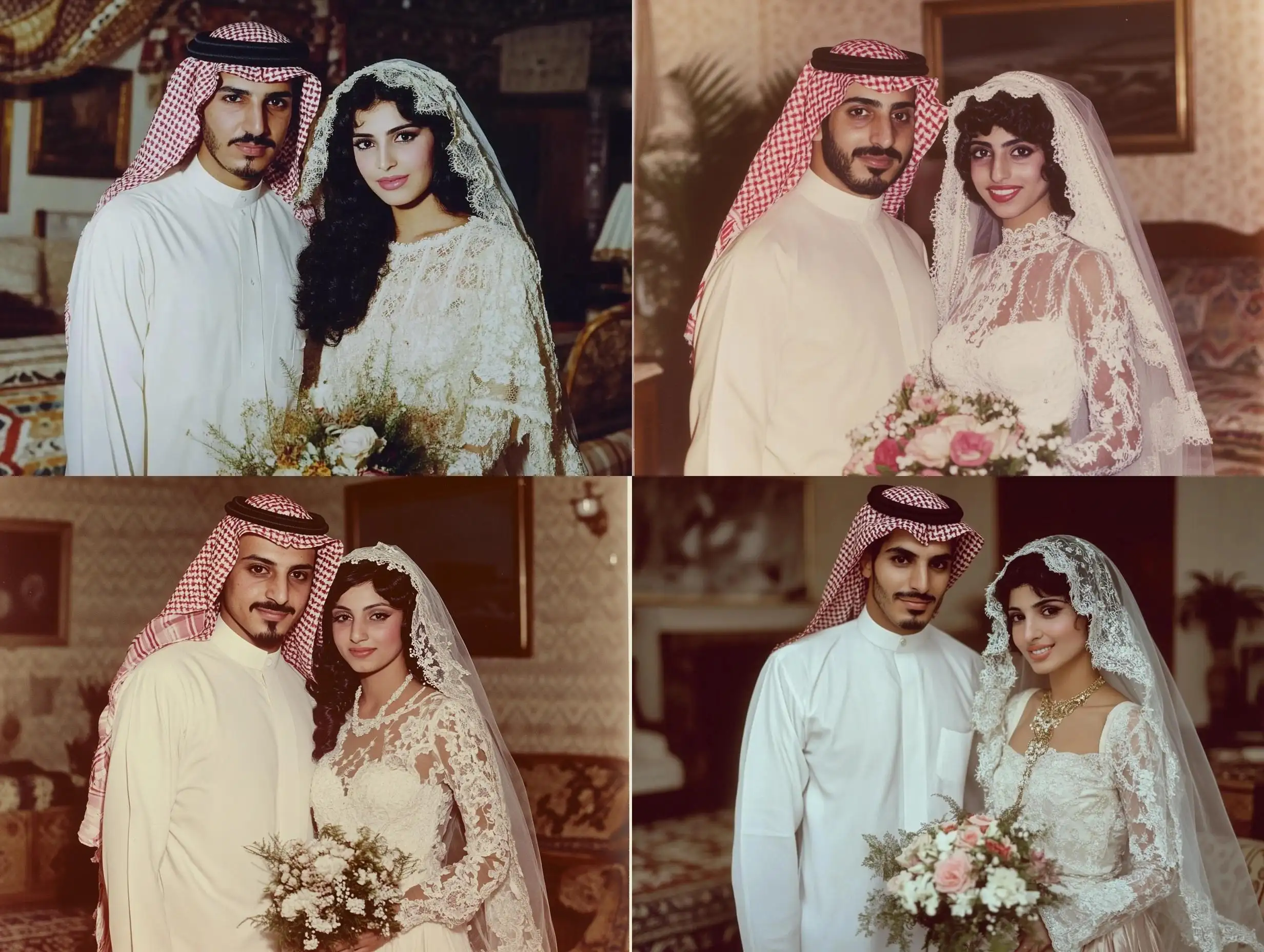 Saudi-Groom-and-Brides-Traditional-Wedding-in-1970s-Home