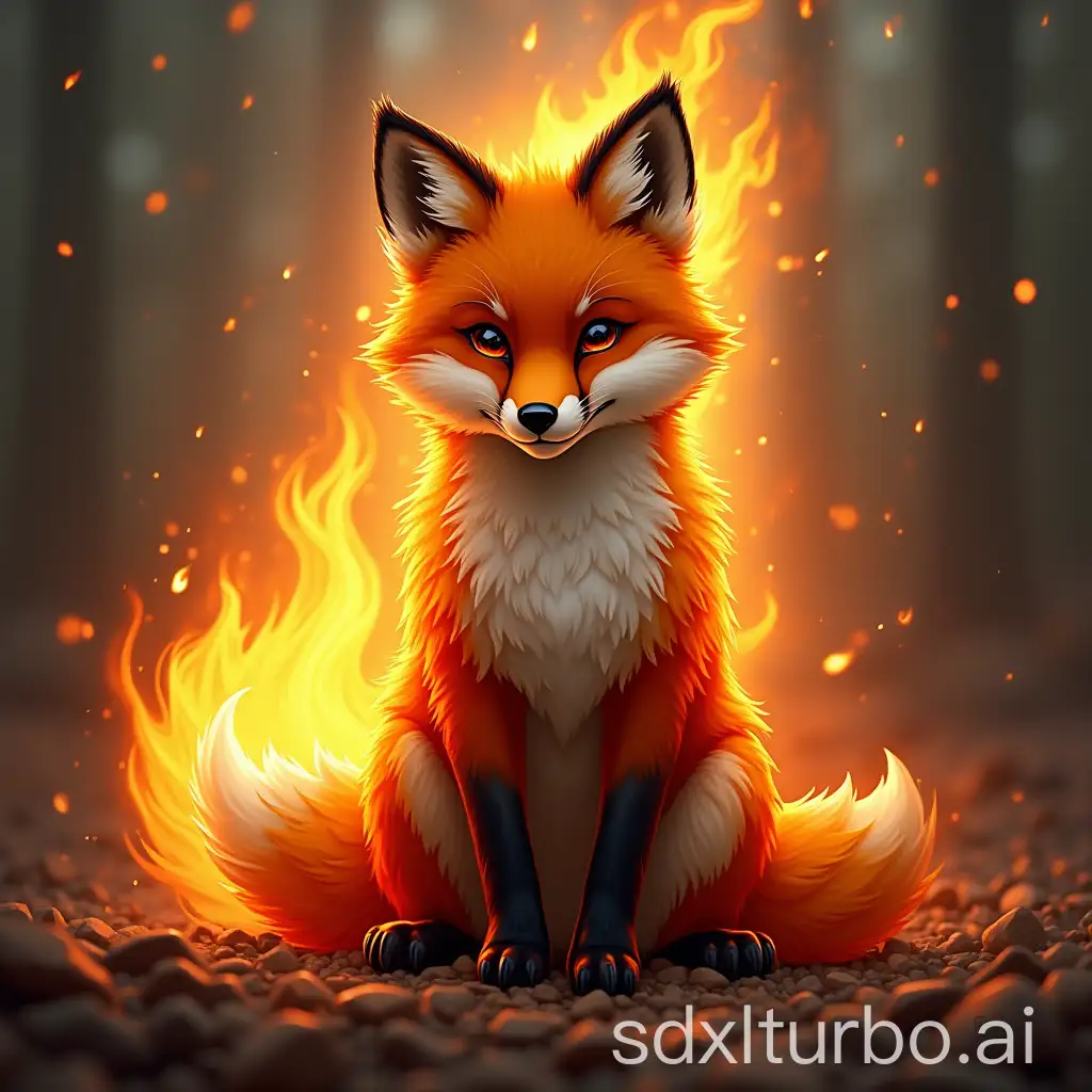 Mix a fox with the element fire