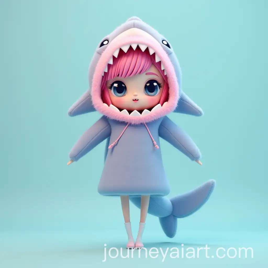 Shark-Girl-in-Soft-Pastel-Colors