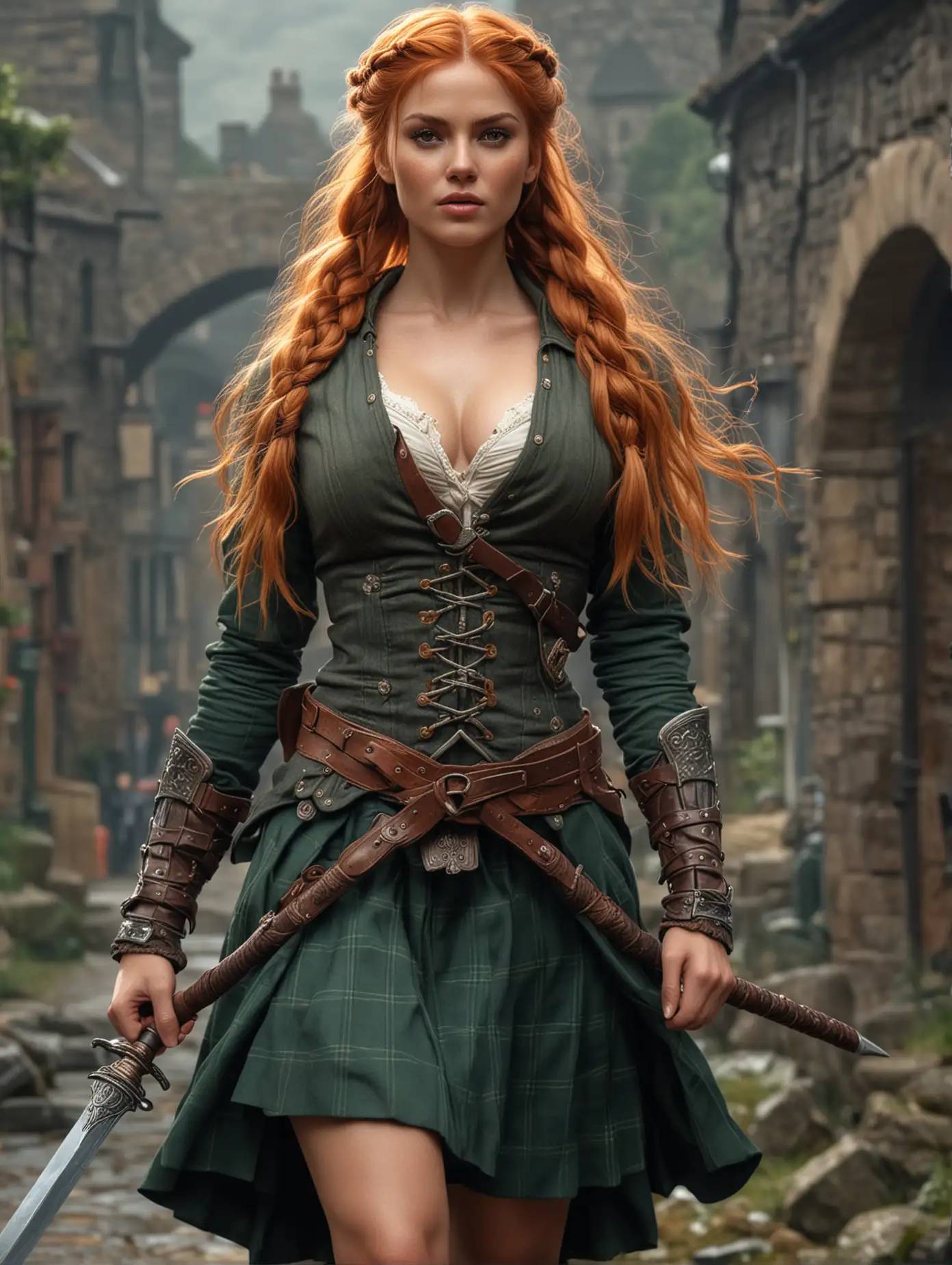 Historic-Rebellion-Leader-Lena-Paul-in-Celtic-Warrior-Garb