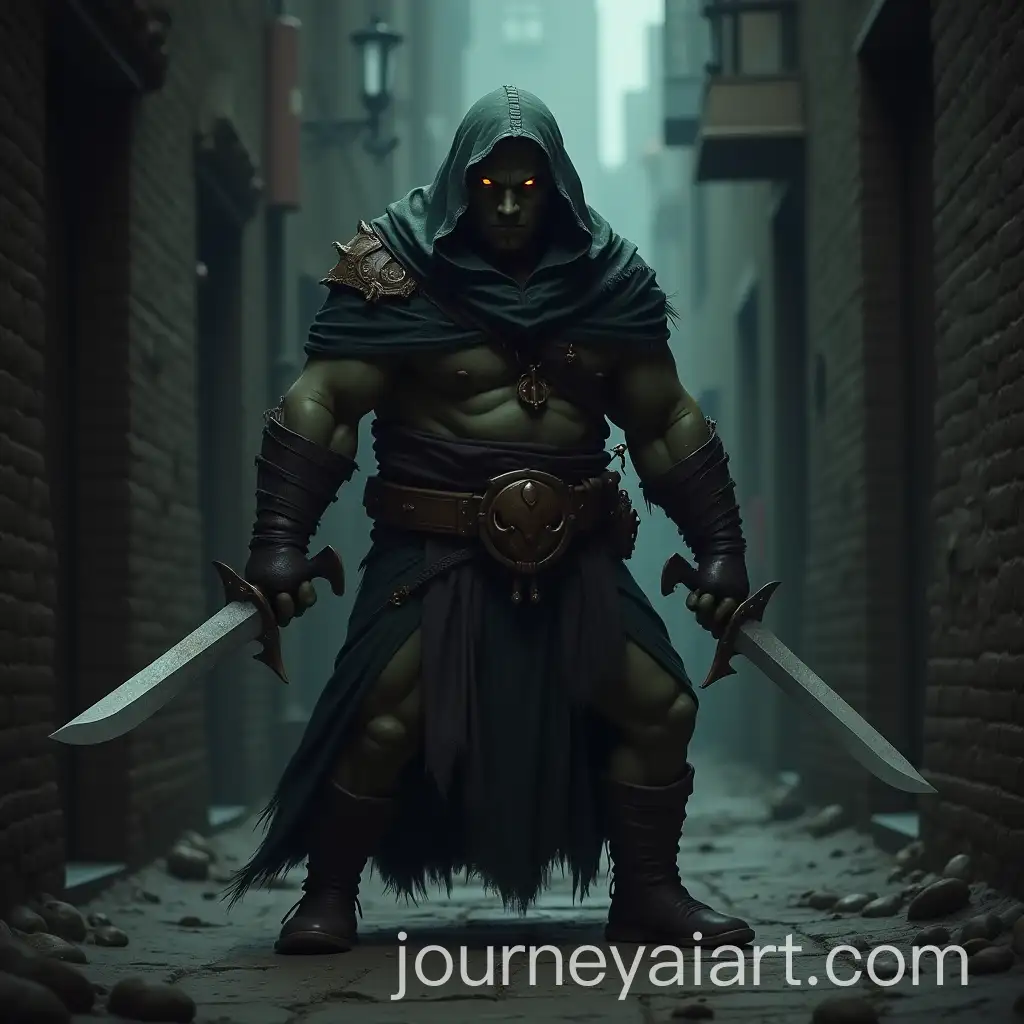 Stealthy-Dark-Elf-Rogue-Armed-with-Dual-Daggers-in-Shadowy-Alley