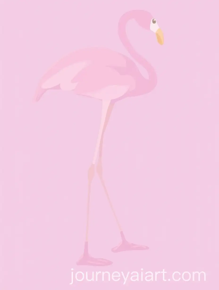 Abstract-Minimalistic-Flamingo-Illustration-in-Light-Lavender